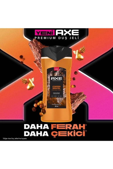 Axe Premium Collection Copper Santal Duş Jeli 2 x 300 ML - Resim 3