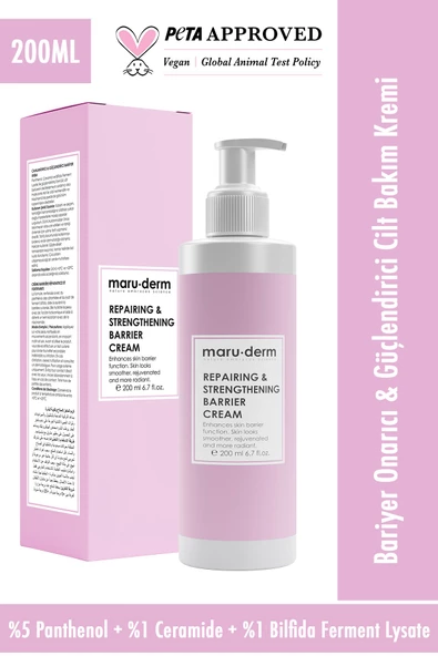 Maru.Derm Maruderm Bariyer Onarıcı & Güçlendirici Ceramide Cilt Bakım Kremi 200 Ml - 2