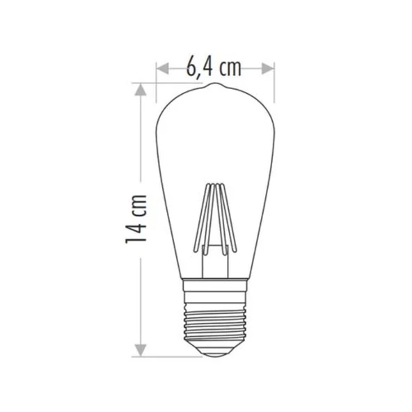 Cata 8W Edison LED Ampul ST-64 Beyaz E27 CT-4353B - 2