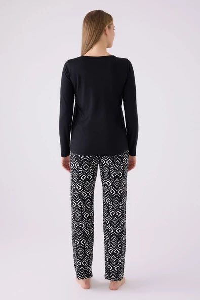 Pierre Cardin 8871 Kadın Uzun Kol Pijama Takım - 3