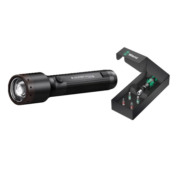 Led Lenser P6R Core + Wera Set El Feneri Set