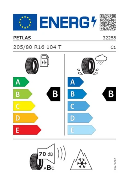 Petlas 205/80 R16 TL 104T REINF. EXPLERO WINTER W671 Suv Kış Lastiği (Üretim Tarihi:2024) - 2