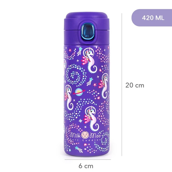 Milk&Moo Çelik Çocuk Matarası Ayris 420 ml - 4