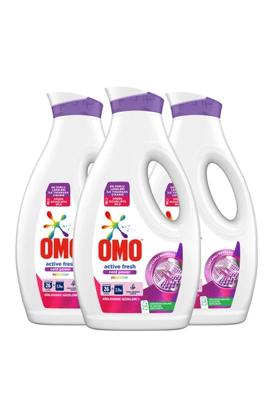 Omo Renkliler için 26 Yıkama Sıvı Deterjan 3 x 1690 ML - 2