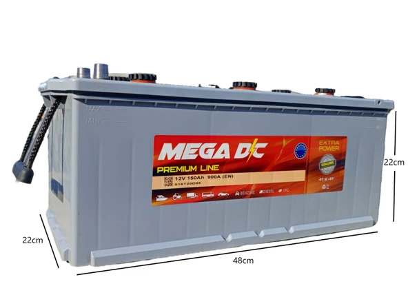 Mega DC Premium Line 12V 150Ah 900A (EN) AKÜ