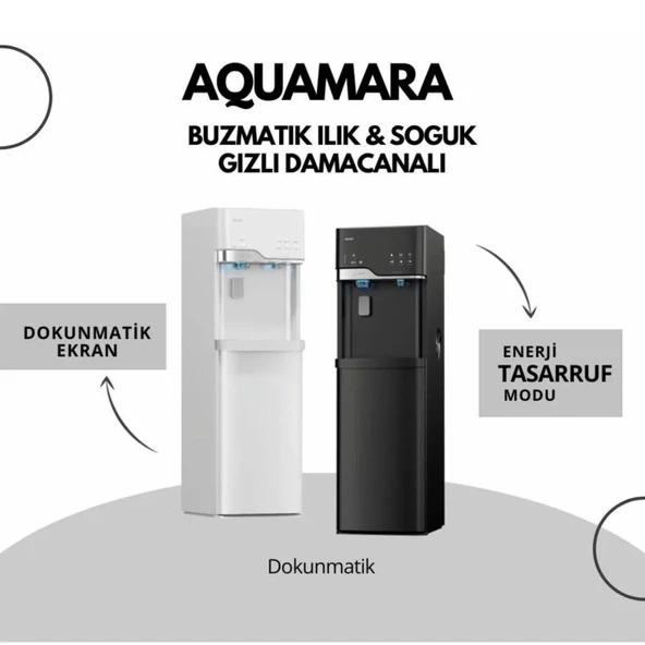 AQUAMARA Buz Makinalı Su Sebili LYCZ629 Beyaz - 3
