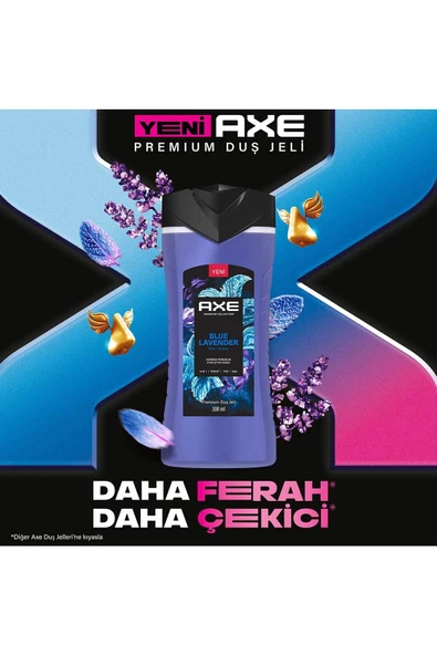 Axe Premium Collection Aqua Bergamot + Blue Lavender + Copper Santal Duş Jeli 3 x 300 ML - Resim 3