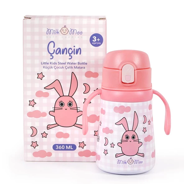 Milk&Moo Çelik Küçük Çocuk Matarası Çançin 360 ml - 6