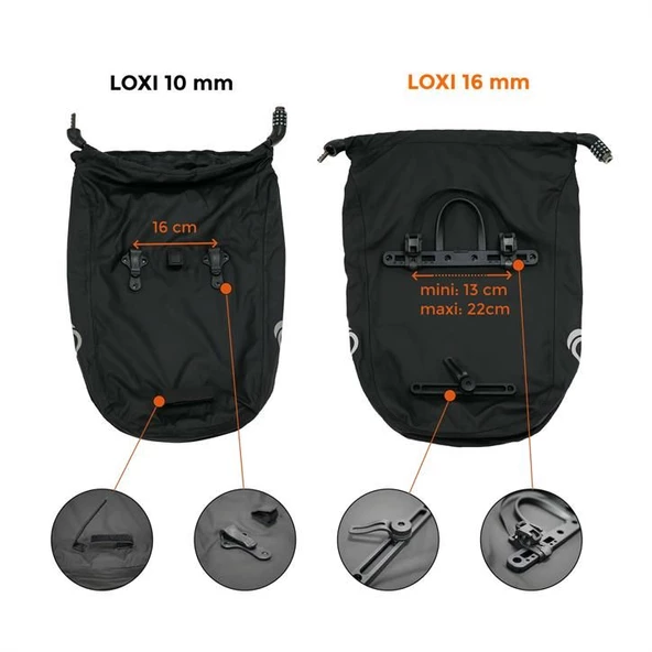 Overade Loxi 15L bisiklet bagaj çantası - 3