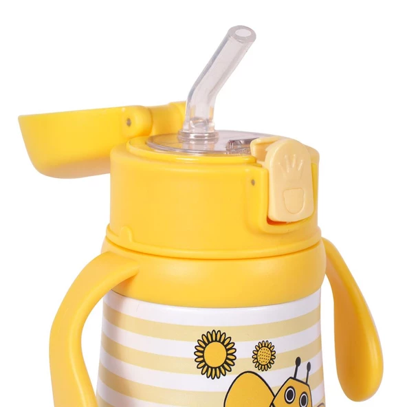Milk&Moo Çelik Küçük Çocuk Matarası Arı Vız Vız 360 ml - 8