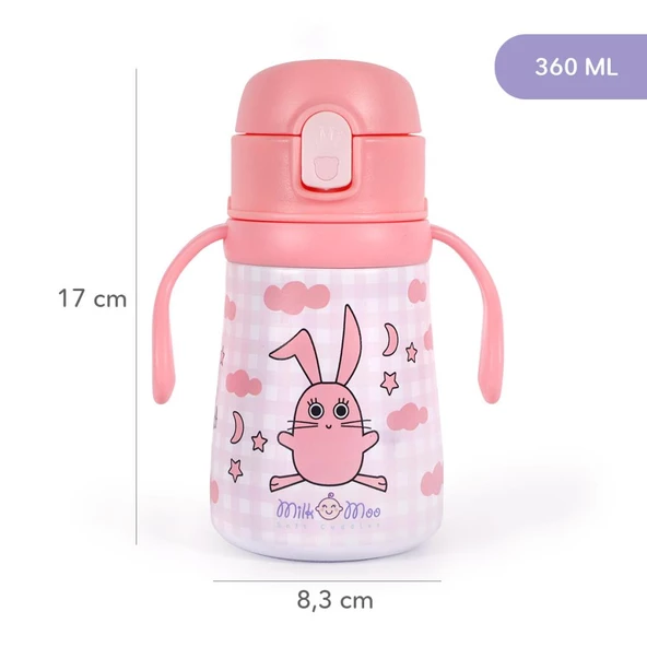 Milk&Moo Çelik Küçük Çocuk Matarası Çançin 360 ml - 3