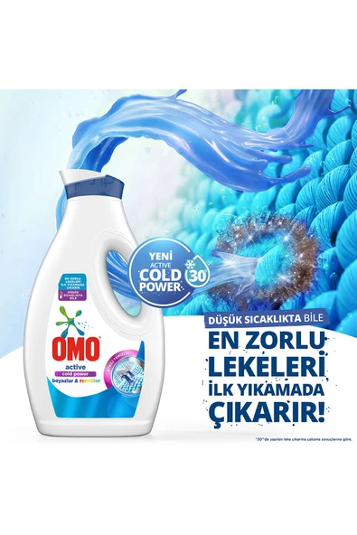 Omo Active Beyazlar & Renkliler için Sıvı Deterjan 3 x 1690 ML - 3