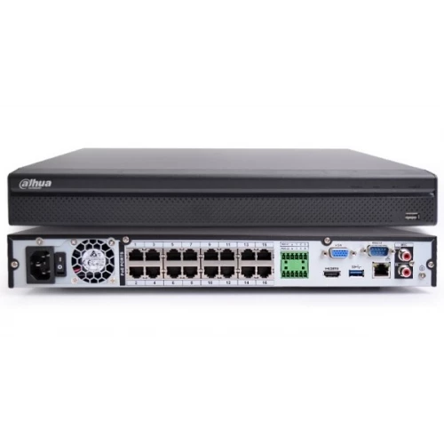 DAHUA  NVR4216-16P-4KS3/L, 16Kanal PoE, 8Mpix, H265+, 2 HDD Destegi, 1080P Kayit, 240Mbps Bant Genisligi, NVR - Resim 2