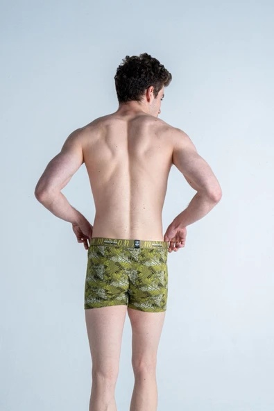 Mercan Tılsım Desenli Likralı Pamuklu Esnek Erkek Baskılı Boxer - 3