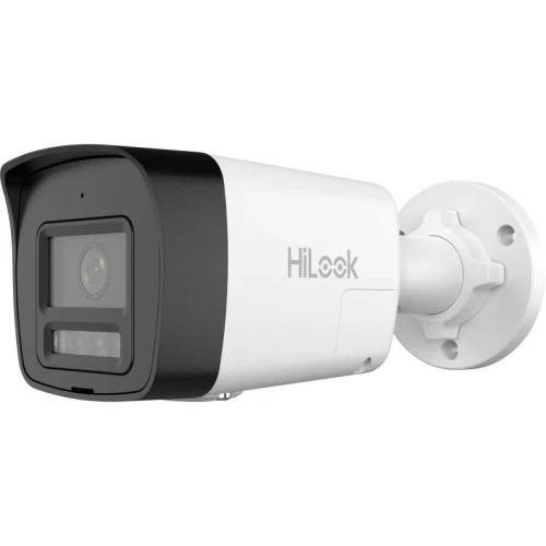 HILOOK IPC-B120HA-LUFC, 2Mpix, 2,8mm Lens, H265+, Dual Light, 30Mt Gece Görüsü, Dahili Mikrofon, IP67, PoE, Bullet, IP Kamera