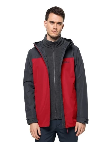 Jack Wolfskin Taubenberg 3IN1 Erkek Su Geçirmez Outdoor Mont - 3