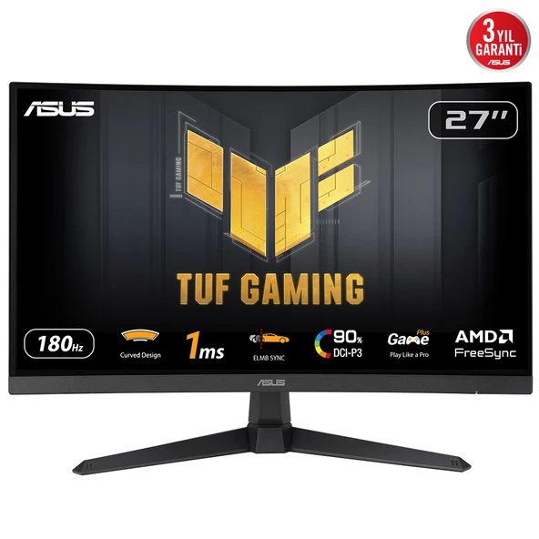 ASUS TUF GAMING VG27VQ3B 27 VA FREESYNC 1920x1080 1MS 180HZ DP HDMI MM VESA 3YIL ELMB SYNC Monitör - 2
