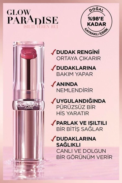 Loreal Paris Color Riche Shine Ruj 112 Only In Paris - Pembe - Resim 4