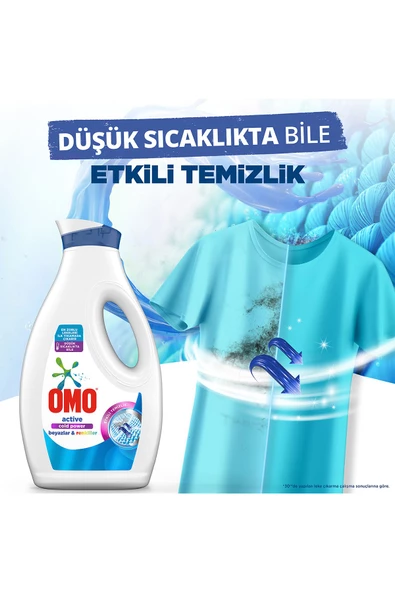 Omo Active Beyazlar & Renkliler için Sıvı Deterjan 3 x 1690 ML - 4