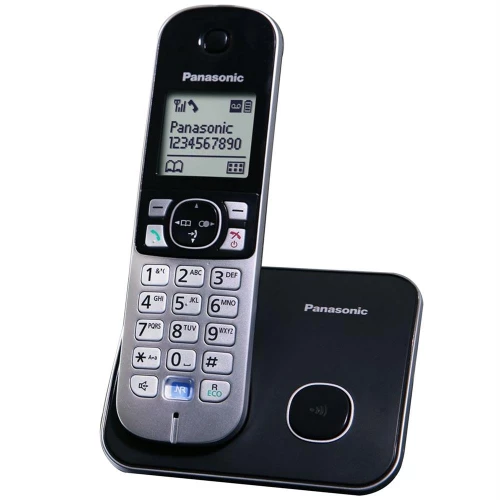 PANASONIC KX-TG6811 TELSIZ TELEFON Siyah 18 Saat Konusma, 170 Saat Bekleme, 120 Kisilik Rehber