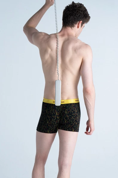 Mercan Baskılı 'Tetris' Erkek Boxer - 2