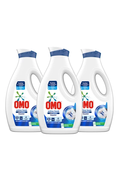 Omo Sıvı Çamaşır Deterjanı Active Fresh Beyazlar İçin Leke Çıkarıcı 1690 ml x3 - 2
