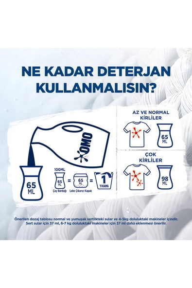 Omo Sıvı Çamaşır Deterjanı Active Fresh Beyazlar İçin Leke Çıkarıcı 1690 ml x3 - 5