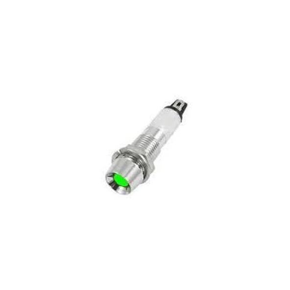 IC-225 Sinyal Lambası 8mm Metal 220V -  Yeşil