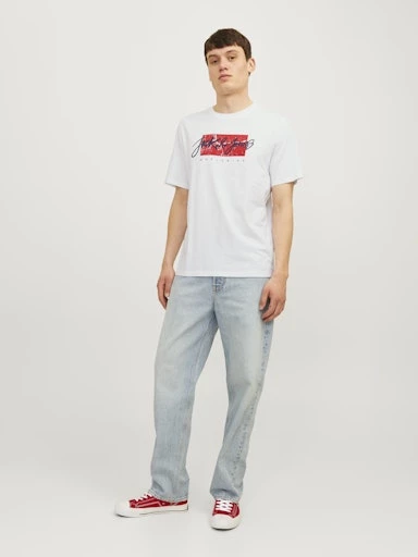 Jack Jones Erkek Pamuklu Lacivert Bisiklet Yaka Tişört 12256774 - 11