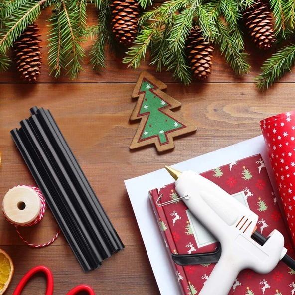 WellHise Siyah Kalın Silikon 10'lu Paket 11 mm. 22cm. - 5