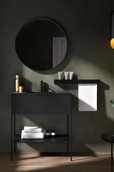 Paslanmaz Metal Banyo Rafı, Modern Banyo Rafı, Şampuan Rafı, Banyo Rafı, Banyo Düzenleyici Siyah - 2