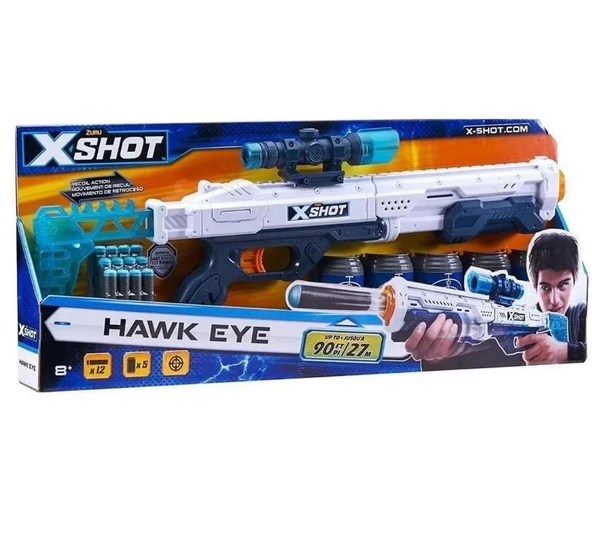 Sünger Mermi Atan Fonksiyonel Hawk Eye Oyuncak Silah 16 Mermili Tüfek - 4