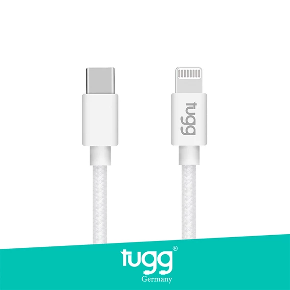 Tugg Germany Orjinal Hızlı Şarj Kablosu Örgülü 1m USB-Lightning Uyumluluk (Apple İos İçin) 104627