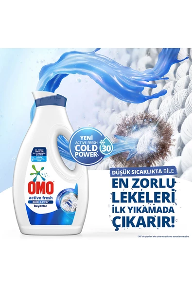 Omo Renkliler + Active Fresh Beyazlar için Sıvı Deterjan 2 x 1690 ML - 3