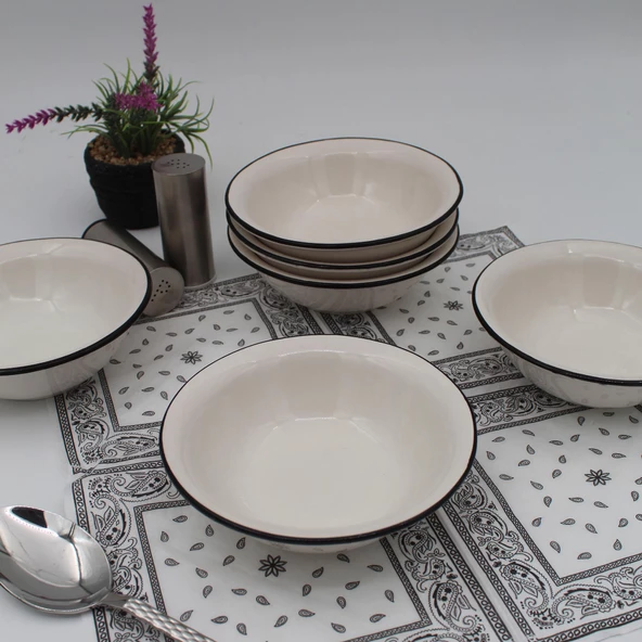 Anka 14 Cm Seramik Çorba Kasesi 6 Adet - 3