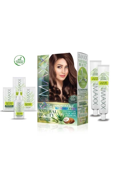 Natural Beauty Amonyaksız Saç Boyası 7.7 Karamel Kahve - 2
