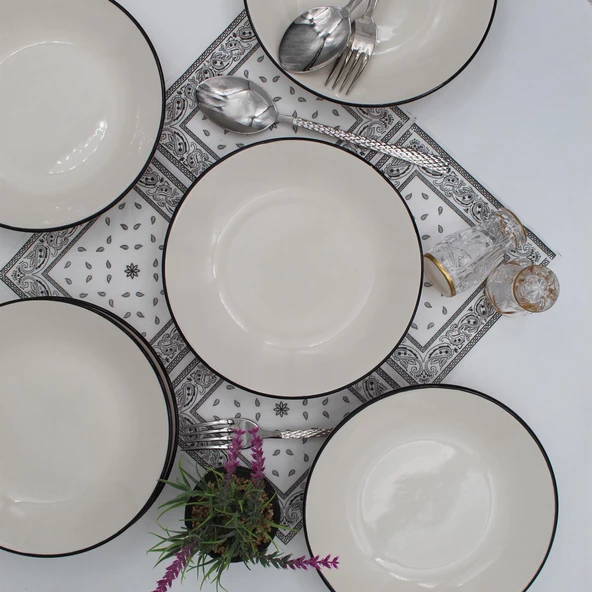 Anka 20 Cm Seramik Yemek Tabağı 6 Adet