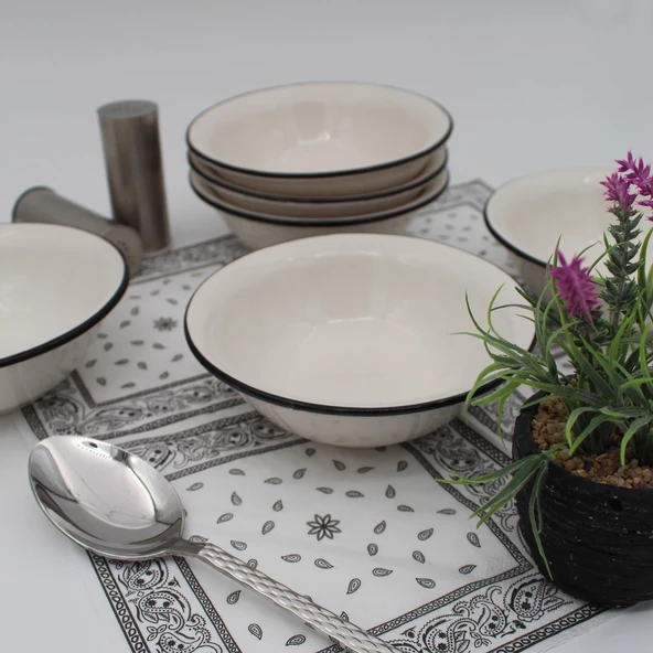 Anka 14 Cm Seramik Çorba Kasesi 6 Adet - 2