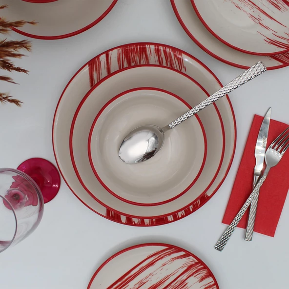 Carmen 18 Parça 6 Kişilik Yemek Takımı Desenli - 2