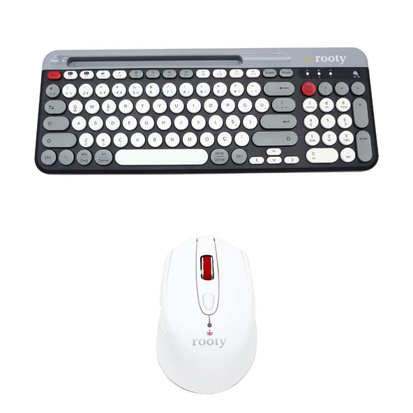 Bluetooth Klavye Mouse Set Çoklu Cihaz Bağlantılı - 4
