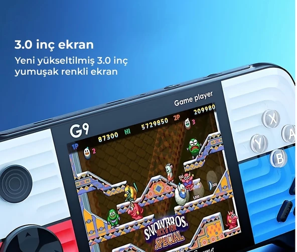 G9 Çift 1000 Oyunlu Retro Konsol Çift Kollu Nostaljik Oyunlu - 4