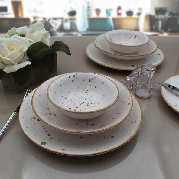 Arna 18 Parça 6 Kişilik Yemek Takımı- Cappuccino - 3