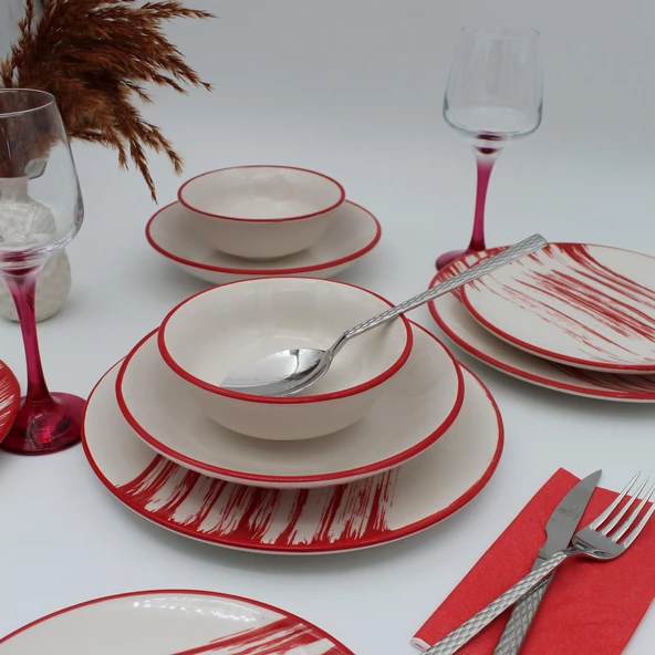 Carmen 16 Parça 4 Kişilik Yemek Takımı Desenli