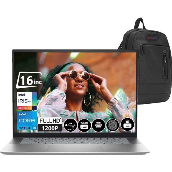 Inspiron 16 5620 Intel Core I5 1235U 32GB 1tb SSD Freedos 16" Fhd+ Taşınabilir Bilgisayar I56204101U09+ZETTAÇANTA