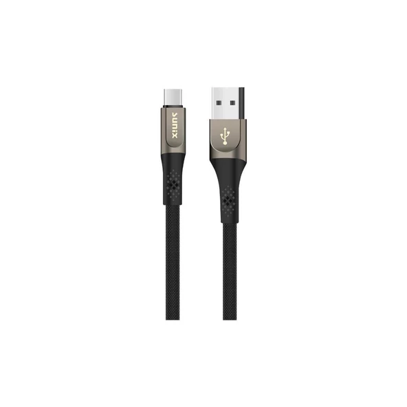 Sunix 3.0A Usb-A Type-C Örgülü Secret Data ve Şarj Kablosu SC-122