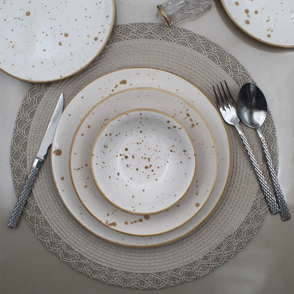 Arna 18 Parça 6 Kişilik Yemek Takımı- Cappuccino - 2