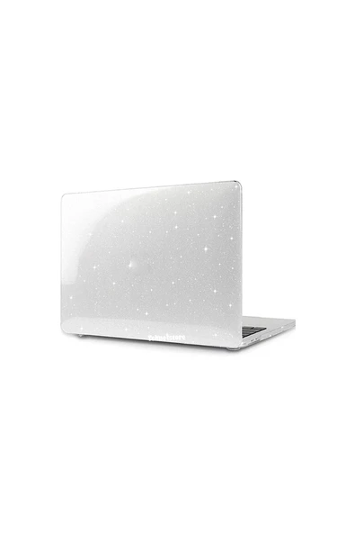 Apple Macbook Air 13.6'' M2-m3 Çip 2022/2024 A2681 A3113 Uyumlu Simli Şeffaf Koruyucu Kapak Parlak  Simli Şeffaf ürün görseli 1