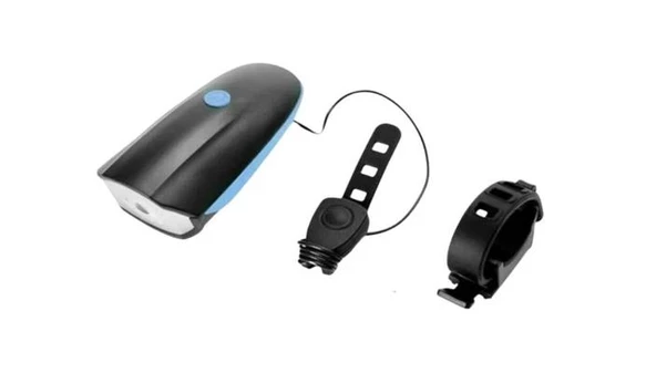 Xbyc 6163 USB Şarjlı Bisiklet Ön Lamba+Korna 140 Db Mavi Renk - 2