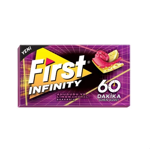 First Infinity Ahududu ve Limon Aromalı Şekersiz Tatlandırıcılı Sakız - 3'lü Paket - 2