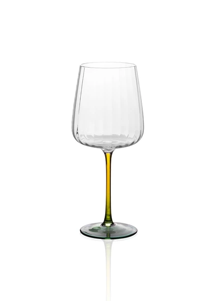The Mia Şarap Kadehi Sarı Yeşil 600 ml
